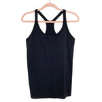 Lululemon Black Ribbed Built in Bra Tank- Size ~L (see notes)