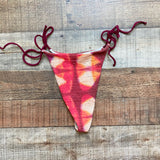 Free People Beach Wine Patterned String Cheeky Bikini Bottoms- Size M (we have matching top)