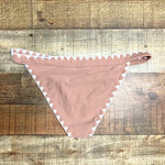 Lovers + Friends Camel White Stitched Trim Bikini Bottoms- Size M (we have matching top)