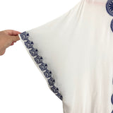 Stella & Dot Beach White and Blue Drawstring Cover Up Dress- Size XS/S