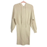 Pretty Garden Cream Ribbed Hooded Sweater Dress NWT- Size L