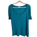 Sundry Teal Puff Sleeve Tee- Size 3 (US L)