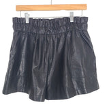 SCHHJZPJ Black Faux Leather Paperbag Waist Shorts NWT- Size XL