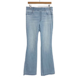 SPANX Light Wash Pull On Flare Jeans- Size L (Inseam 32.5”)