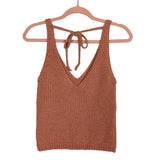 Intermix Open Knit Sweater Tie Back Tank Top- Size P (fits like S)