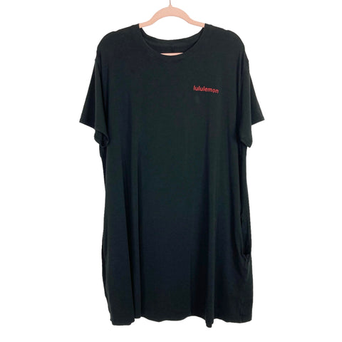 Lululemon Black T-Shirt Dress- Size ~L/XL (see notes)