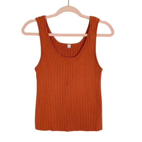 No Brand Burnt Orange Ribbed Tank- Size XL (see notes)