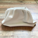 Urban Expression Cream Faux Leather Clutch with Chain Strap