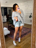 Time and Tru Light Wash Distressed High Rise Jean Shorts- Size 12 (sold out online)