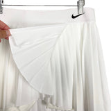 Nike Dri-Fit White Pleated Tennis Skirt with Biker Shorts NWT- Size L