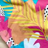 Palms Away Multi-Color Tropical Print One Shoulder Padded One Piece- Size L (sold out online, see notes)