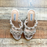 Steve Madden Braided Rhinestone Uzo Espadrille Wedge Sandals- Size 7.5 (see notes, sold out online)