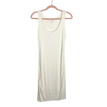 Pink Blush Maternity Ivory Ribbed Fitted Tank Dress- Size M