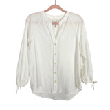 Free Assembly White Button Up Top NWT- Size S