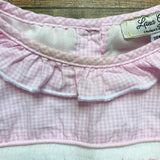 Lana Grace Pink Gingham Smocked Harper Side Bow Bubble- Size 18M (see notes)