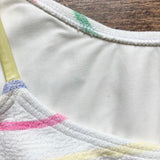 Katie Sturino x Bruna Malucelli Rainbow Stripe Linen Sarah Megababe Bikini Set- Size ~L (see notes, sold as set)