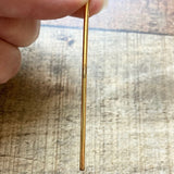 No Brand Gold Long Cylinder Drop Earrings (see notes)