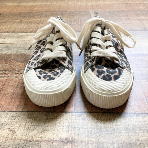 Jenn Ardor Animal Print with Laces Slip On Mule Sneakers- Size 8
