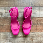 Stradavarius Pop Pink Platform Heel Ankle Strap Sandals- Size 41 (sold out online)