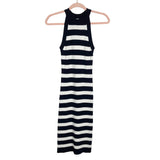 Old Navy Dark Navy/White Striped Ribbed Knit Sleeveless Fitted Midi Sweater Dress- Size XS (sold out online)