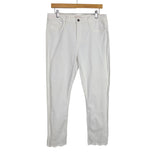 JEN7 by 7 For All Mankind White Ankle Skinny Eyelet Hem Jeans- Size 12 (Inseam 26”)