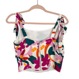Sugar Lips Floral Shoulder Tie Crop Top NWT- Size S (we have matching skirt)