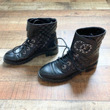 Kellparker Black Lace Up Velcro Boots- Size 8.5 (sold out online)