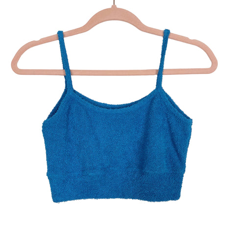 Storets Blue Terry Crop Top- Size S/M (we have matching shorts and blazer)