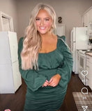Grace Karin Green Front and Back Cinched Dress- Size XL