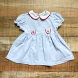 Bella Bliss Chambray Apple Collared Dress- Size 2 (see notes)