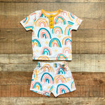 Mudpie Rainbow Print Short Set- Size 24M/2T (sold as set)