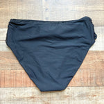 J. Crew Black Tie Front High Waisted Bikini Bottoms NWT- Size L