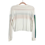 MOTHER Color Striped Cutoff Long Sleeve Top- Size XS