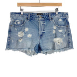 Abercrombie & Fitch Distressed Low Rise Harper Jean Shorts- Size 32/14