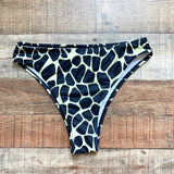 No Brand Black/Neon Yellow Leopard Print Bikini Bottoms- Size S (we have matching top)