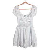 Rue21 White Eyelet Romper- Size XL