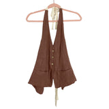 Free People Brown Low Back Pant Set- Size S (sold out online, Inseam 29”)