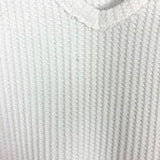 Pink Lily White Since You've Been Gone Waffle Knit Top- Size L (sold out online, see notes)