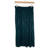 Louizon Green Printed Front Button Up Silky Skirt- Size 2