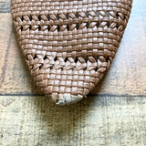 Universal Thread Brown Faux Leather Braided Flat Mules- Size 8 (see notes)