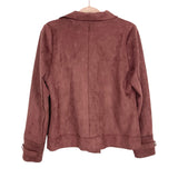 Doe & Rae Mauve Brown Suede Moto Jacket- Size L (see notes)
