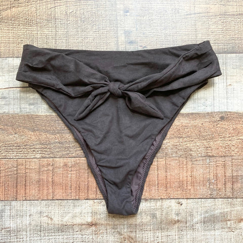 Montce Brown Suede with Front Tie Bikini Bottoms- Size L (we have matching top)