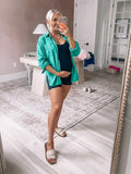 Old Navy Green Boyfriend Shirt- Size M