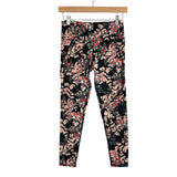 Sweaty Betty Black/Peach/Red/White Floral The Power 7/8 Length Leggings- Size XS (Inseam 24")