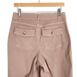 SPANX Mauve Stretch Twill Cropped Wide Leg Pants NWT- Size L (Inseam 26”)