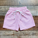 Pink Lily Kids Pink Checkered Swim Trunks- Size 2T (we have matching Mommy one piece)