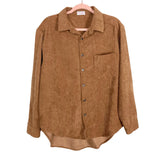 Pink Lily Camel Corduroy Heartfelt Story Shacket- Size L (sold out online)