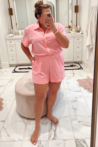 Good American Pink Terry Romper- Size 4/XL (sold out online)