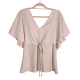 River Island Pink Ruffle Sleeve Top- Size UK 6 (US 2)