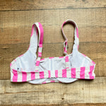 Fig Leaves Pink/White Striped Corsica Underwire Bikini Top- Size 38D (sold out online, we have matching bottoms)
